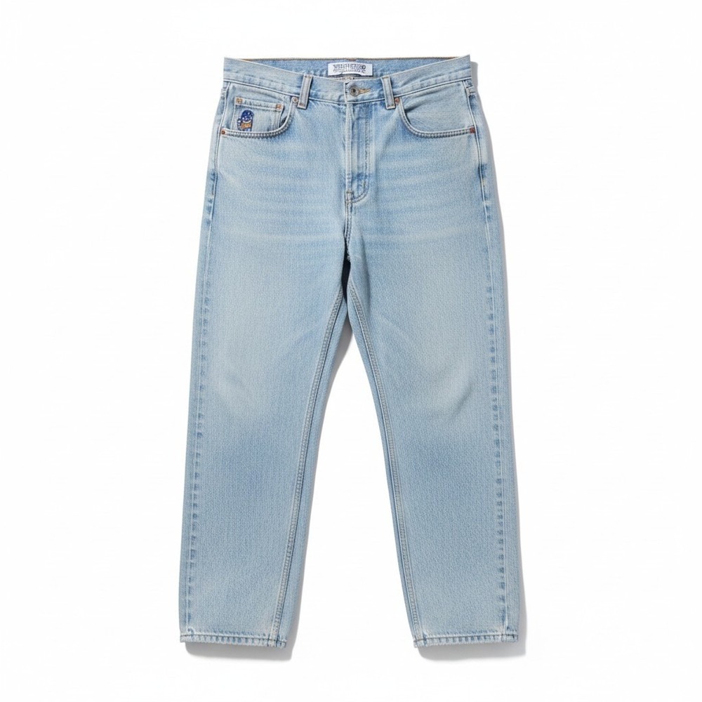 Polar Skate Co 93! Denim Light Blue Straight Leg Skate Jeans Mens 32x40